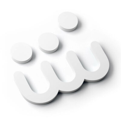 Logos corpóreos de PVC blanco