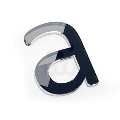 Letras corpóreas de metacrilato transparente con vinilo