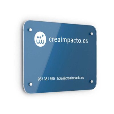 Placas de metacrilato a medida con esquinas redondeadas