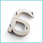 Letras madera natural - Sistema de anclaje - Espárragos